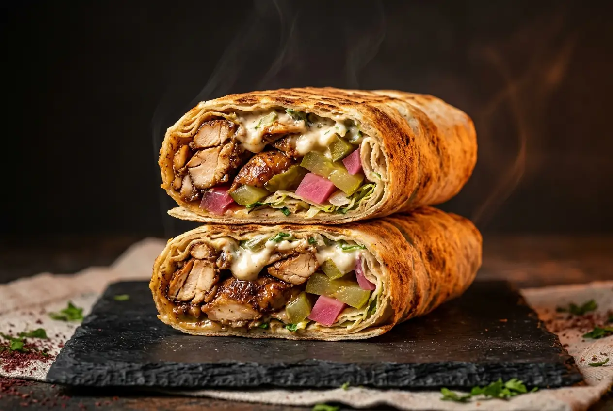 Chicken shawarma wrap