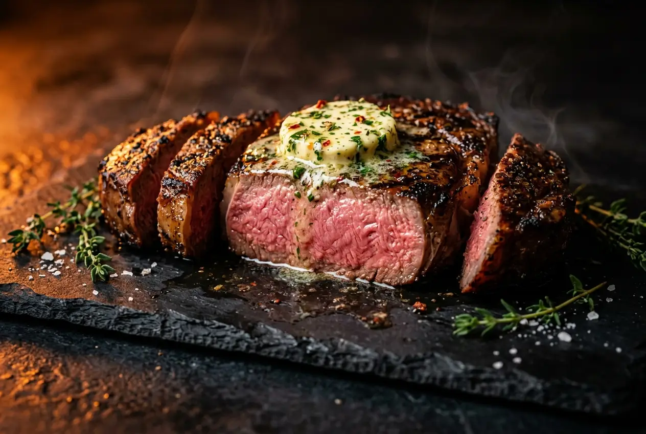 Seared premium steak